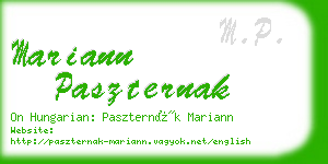 mariann paszternak business card